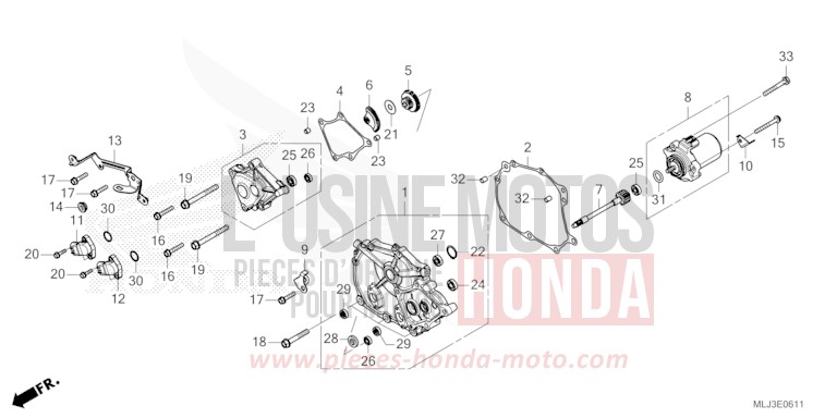 COUVERCLE DE CHANGEMENT (DCT) de Gold Wing BETA SILVER METALLIC (NHC07E) de 2023